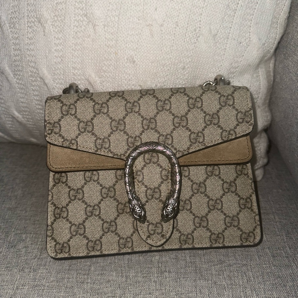 Gucci Beige and Brown Shoulder Bag